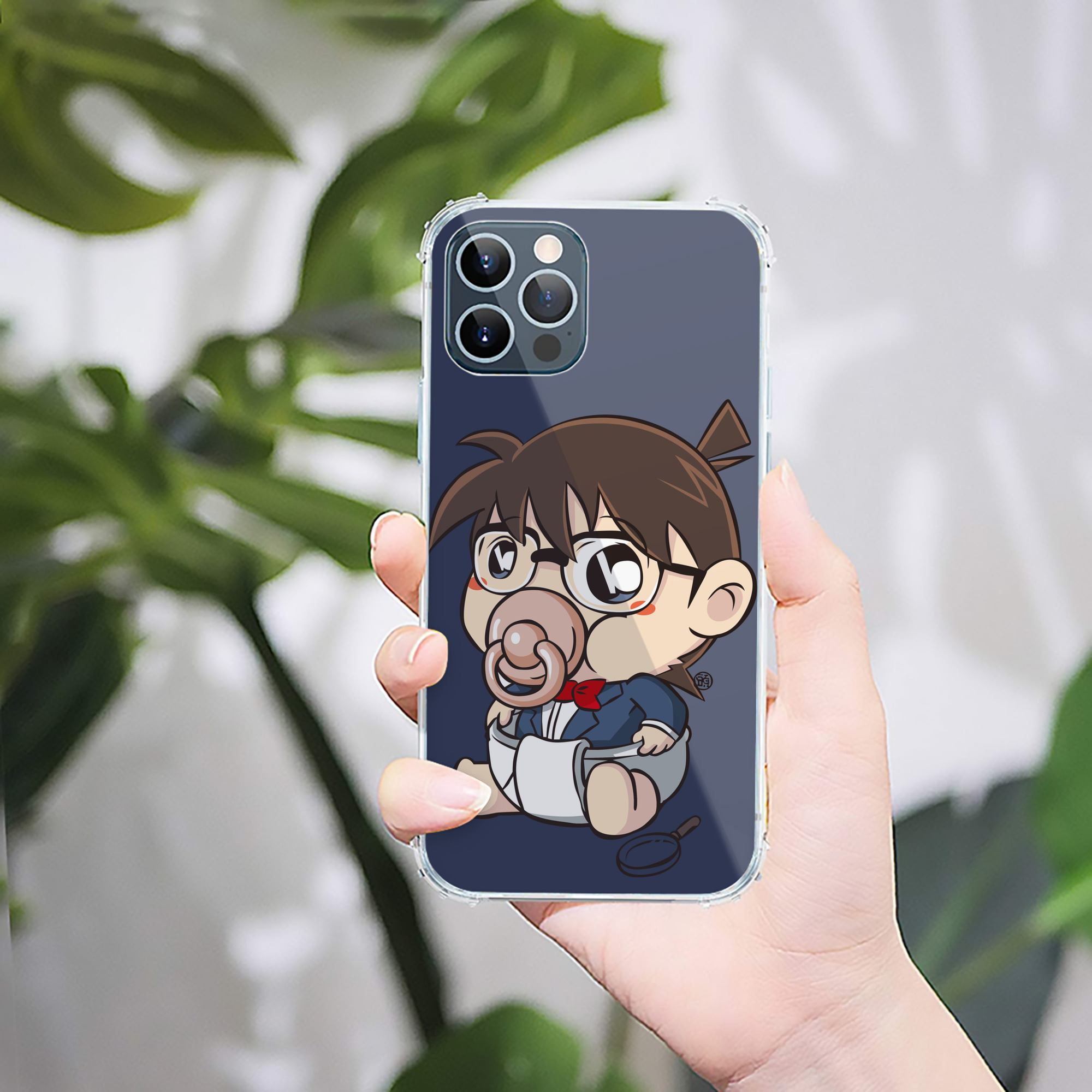 （画像用） 名探偵コナン 江戸川 コナン Detective Conan Conan Edogawa 【iPhone 12シリーズ対応】透明スマホケース（クリアソフトケース）